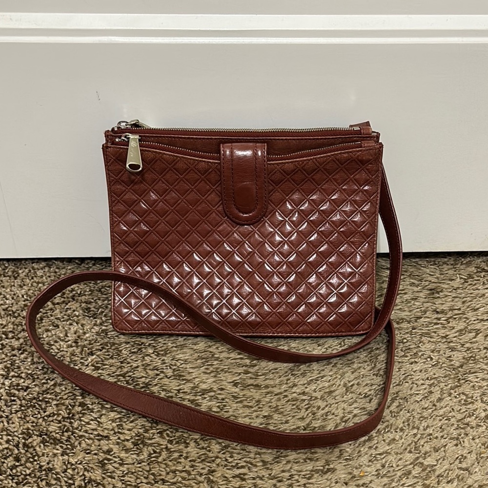 HOBO Quilted Brown Crossbody Bag